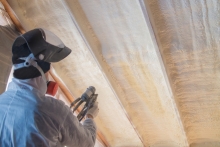 spray foam installation in attic