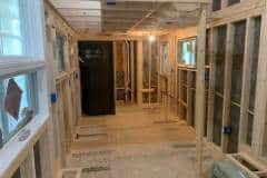 spray foam tiny house lower level