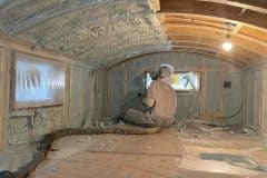 tiny house spray foam installation